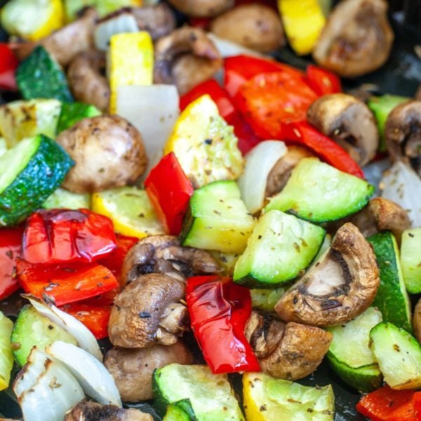 Roasted mixed vegetables.