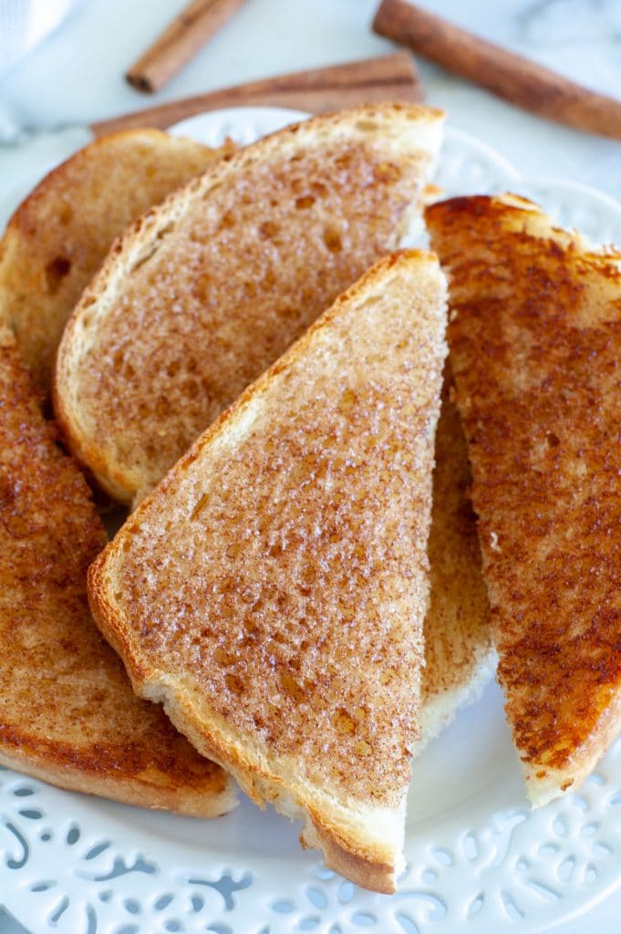 Cinnamon toast on a plate