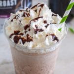 Mocha frappuccino in a glass