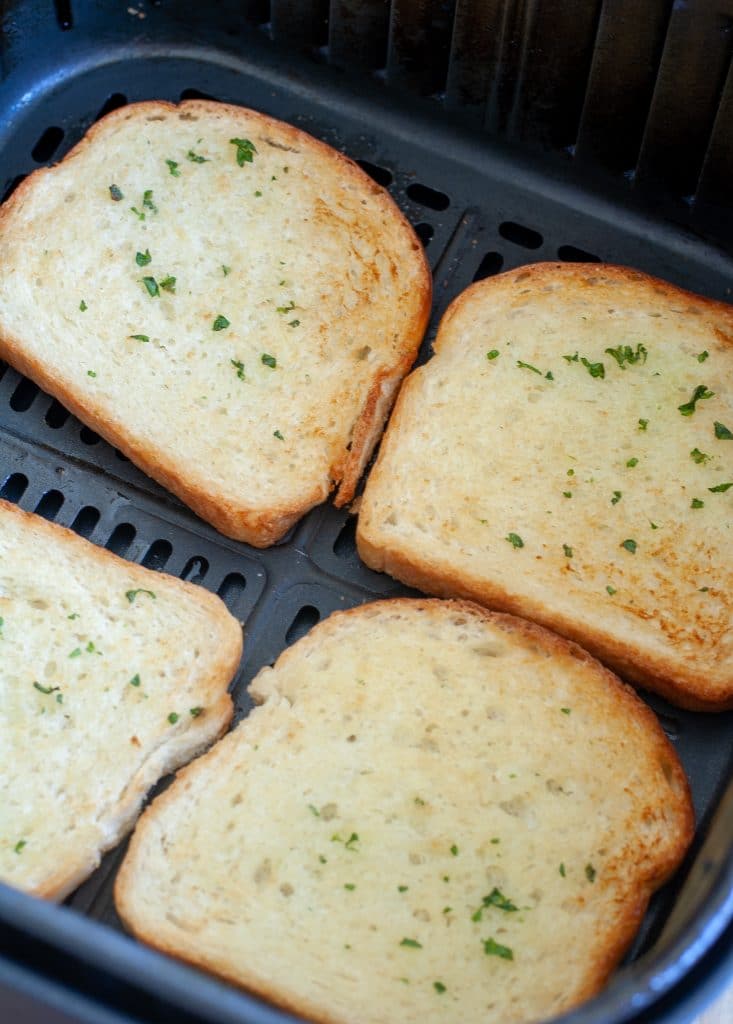 Toast in air fryer basket