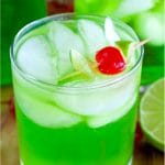 Green Midori Sour drink in a glass