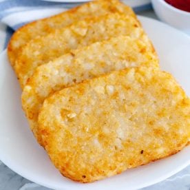 hash brown patties on a plate