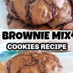 Plate of brownie mix cookies.