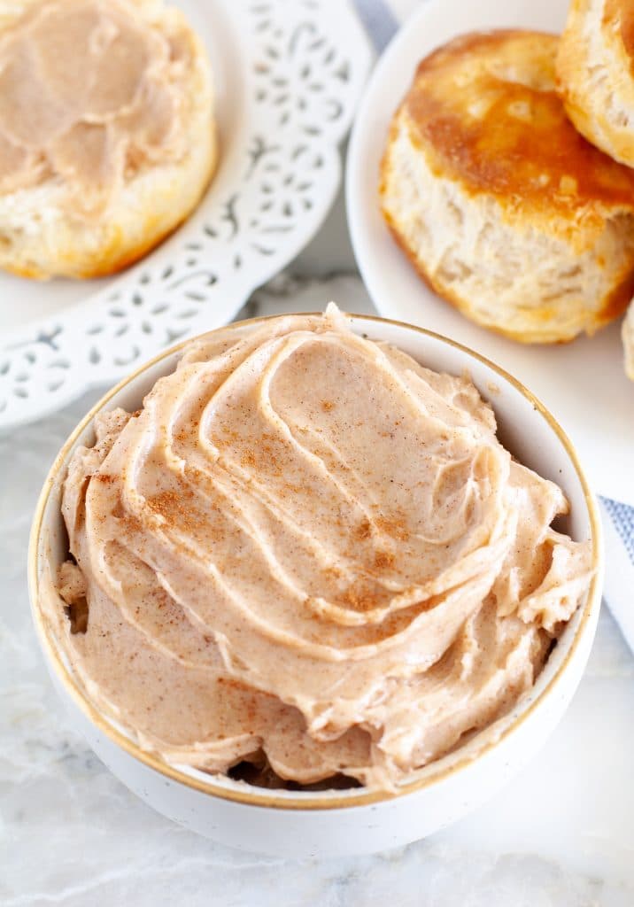 Whipped butter in a bowl.