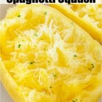 Cooked spaghetti squash.