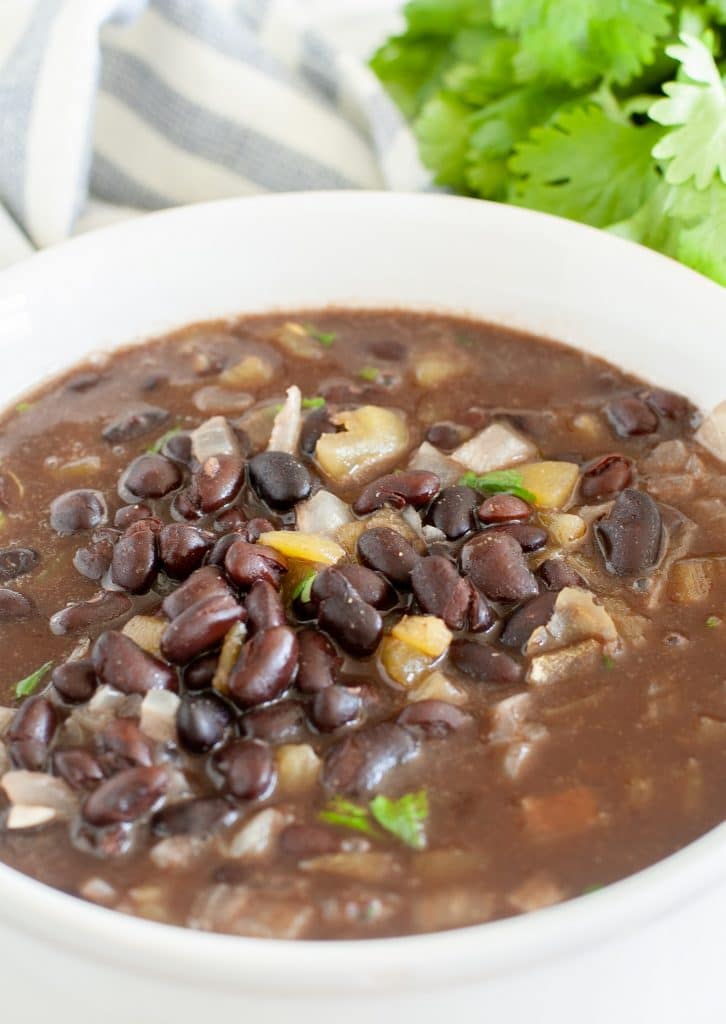 Black beans in a bowl