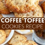 A plate of toffee cookies.
