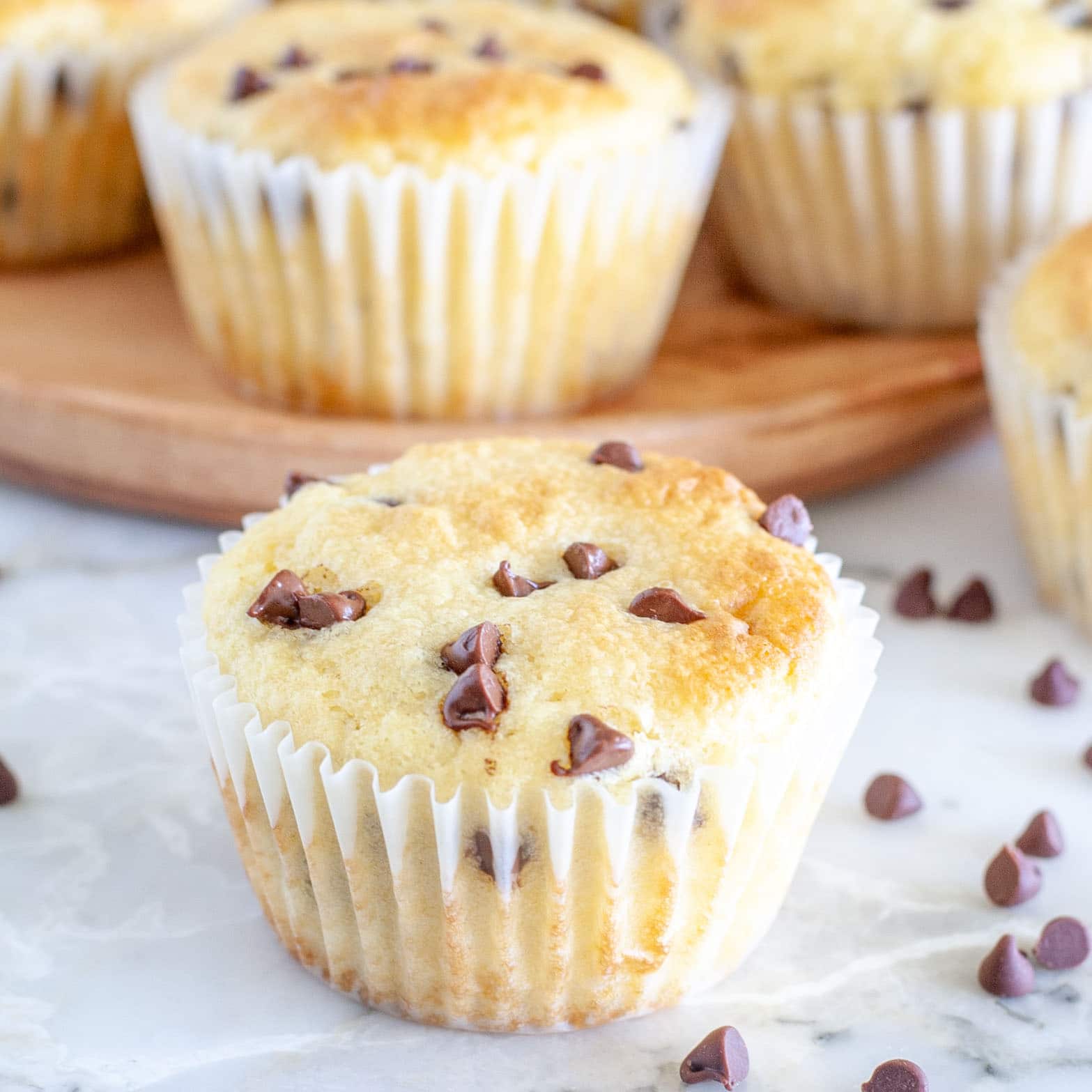 muffins with mini chocolate chips