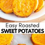 Sliced sweet potatoes on a plate