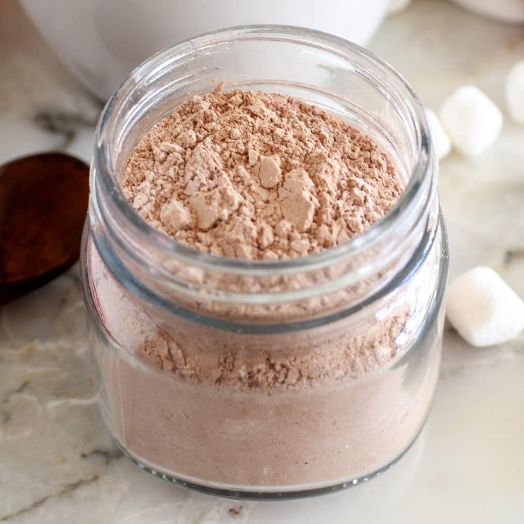 Cocoa mix in a jar