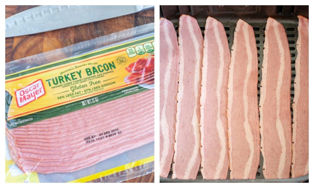Turkey bacon in package