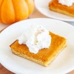 Gooey Pumpkin cake on a plate