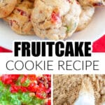 Plate of fruitcake cookies.