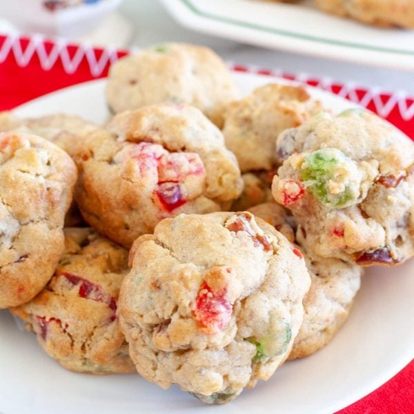 Fruit cookies on a plate