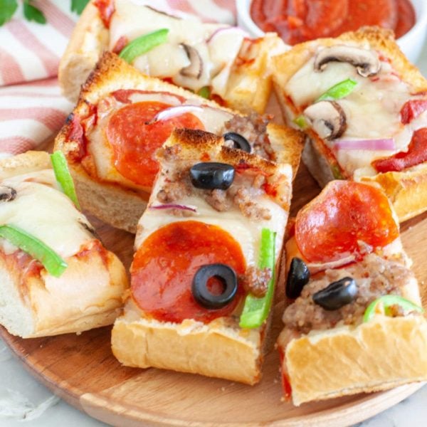 Sliced pizza on a plate.