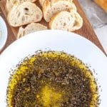 Bowl with olive oil and balsamic vinegar