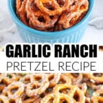 Bowl of pretzels with seasoning.