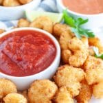 Fried shrimp on a plate.
