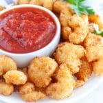 Fried shrimp on plate.