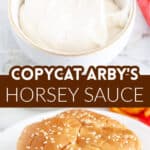 Bowl of creamy horsey sauce.