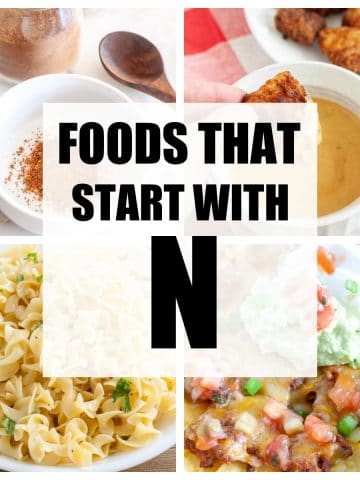 Foods that start with N.