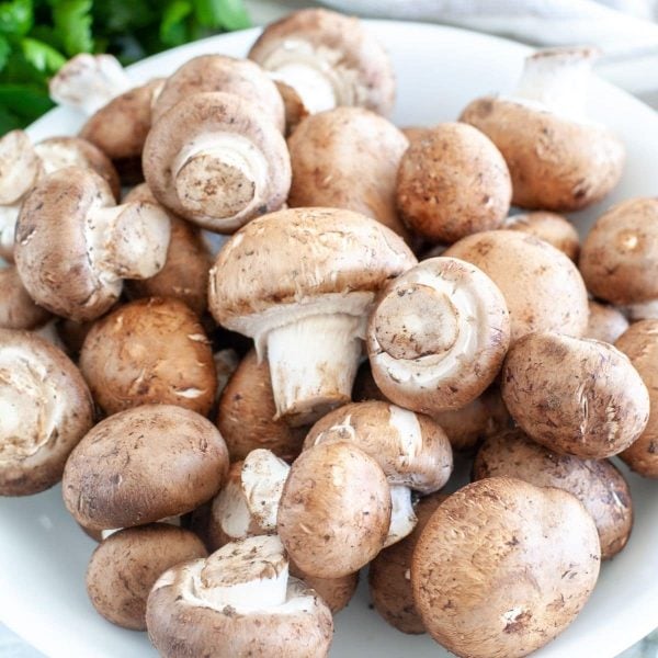 Bowl of mushrooms.