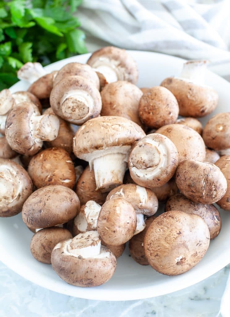 Bowl of mushrooms.