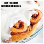 Baking dish of cinnamon rolls.