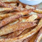 Plate of French fries.