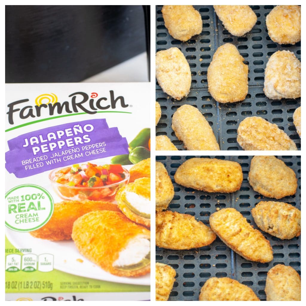 Box of frozen jalapeno poppers. 