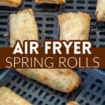 Spring rolls in the air fryer.