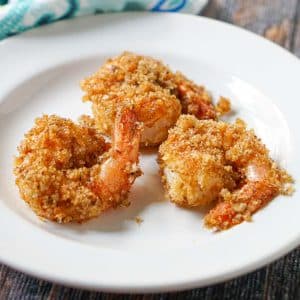 Fried shrimp on a plate.