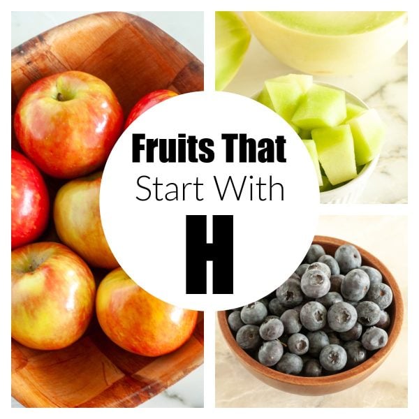 Apples, honeydew, and blueberries.