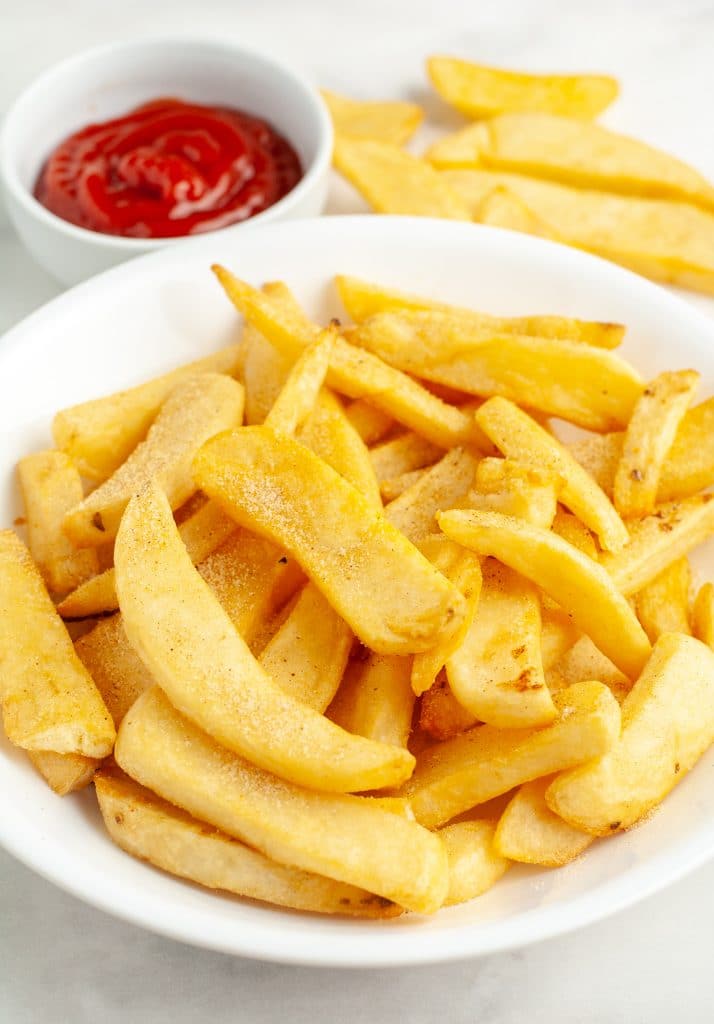 Bowl of steak fries.