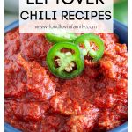 Big bowl of chili with sliced jalapeno.