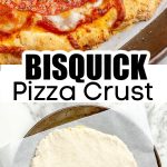 Pizza crust on a pan.