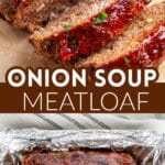 Sliced meatloaf.