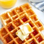 Stack of waffles.