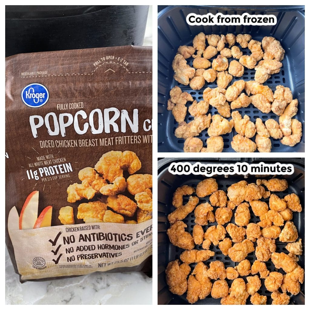 Bag of popcorn chicken. 