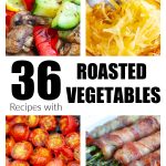 Assorted roasted vegetables.