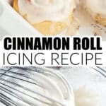 Cinnamon rolls in a baking dish.