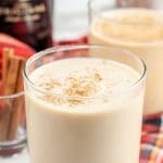 Eggnog in a glass.