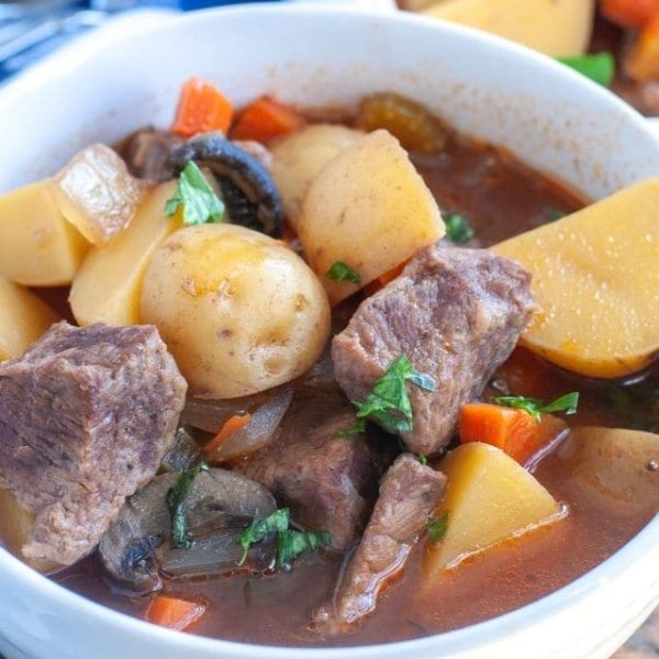 Bowl of beef stew.