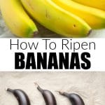 Bunch of bananas and black bananas.