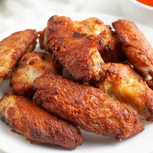 Plate of chicken wings.