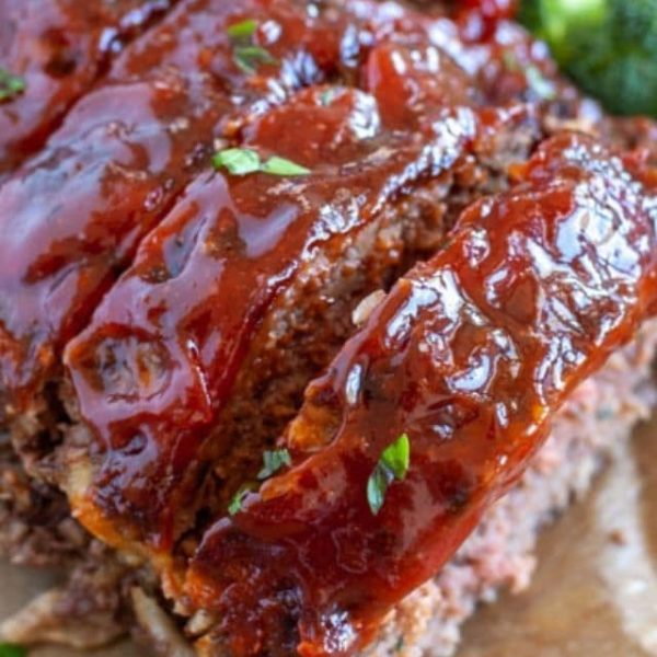 Meatloaf on a plate.