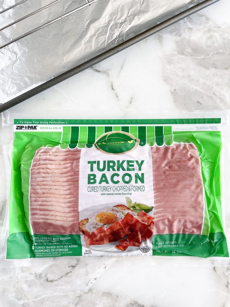Package of turkey bacon.