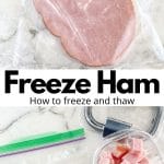 Ham in zipper bag.