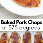 Pork chops on a plate and in a dish.