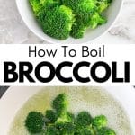 Bowl of steamed broccoli.